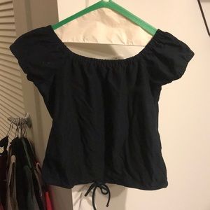 Madewell off the shoulder black top size M